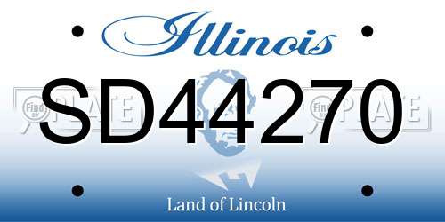 SD44270 Illinois License Plate