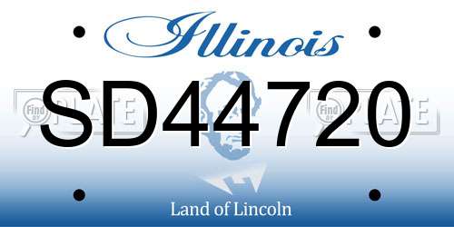 SD44720 Illinois License Plate