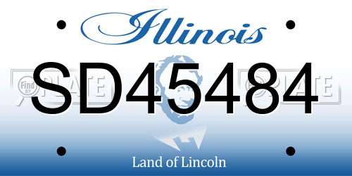 SD45484 Illinois License Plate