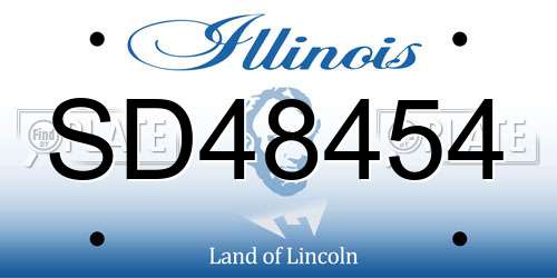 SD48454 Illinois License Plate