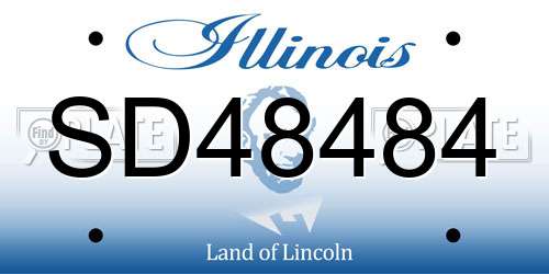 SD48484 Illinois License Plate