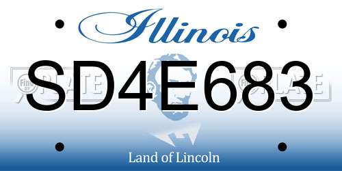 SD4E683 Illinois License Plate