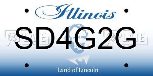 SD4G2G Illinois License Plate