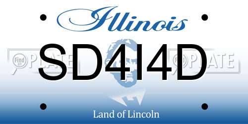 SD4I4D Illinois License Plate
