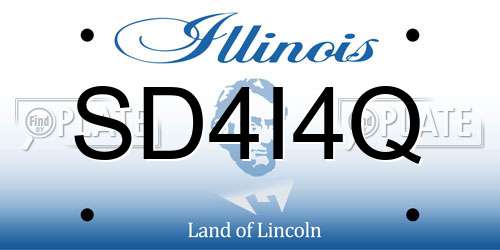 SD4I4Q Illinois License Plate