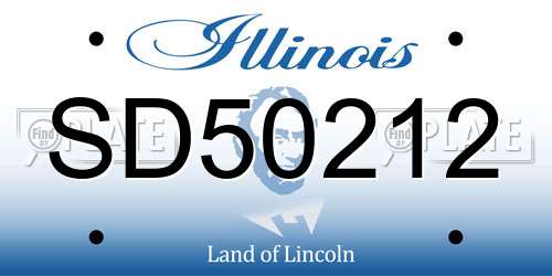 SD50212 Illinois License Plate