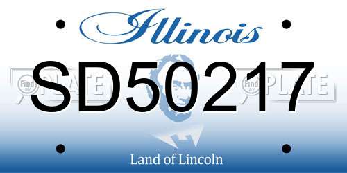 SD50217 Illinois License Plate