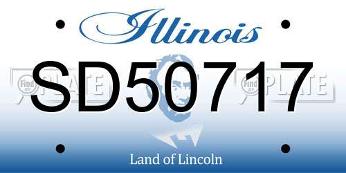 SD50717 Illinois License Plate