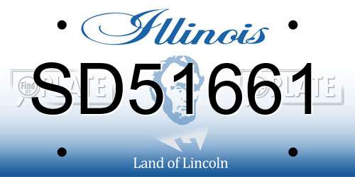 SD51661 Illinois License Plate