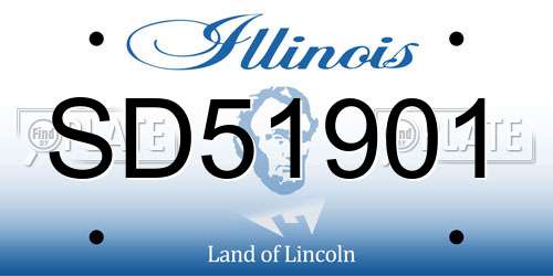 SD51901 Illinois License Plate