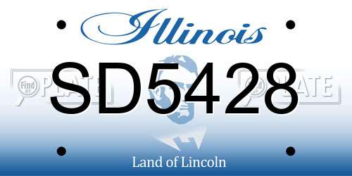 SD5428 Illinois License Plate