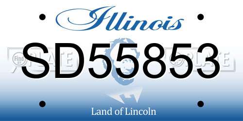 SD55853 Illinois License Plate