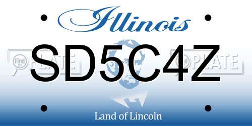 SD5C4Z Illinois License Plate