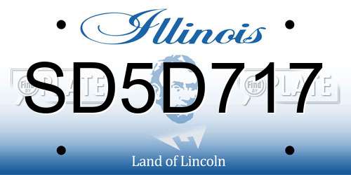 SD5D717 Illinois License Plate