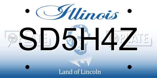 SD5H4Z Illinois License Plate