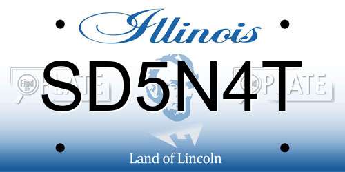 SD5N4T Illinois License Plate