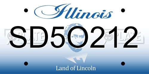 SD5O212 Illinois License Plate