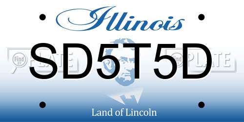 SD5T5D Illinois License Plate