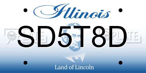 SD5T8D Illinois License Plate