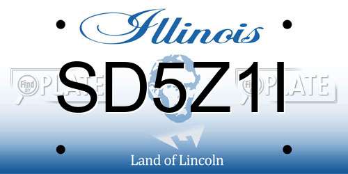 SD5Z1I Illinois License Plate