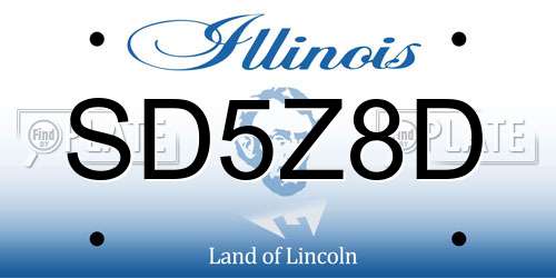 SD5Z8D Illinois License Plate