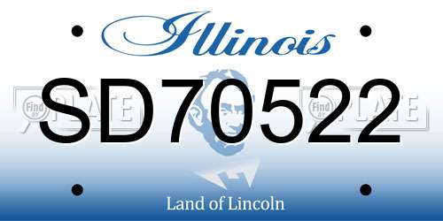 SD70522 Illinois License Plate