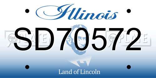 SD70572 Illinois License Plate
