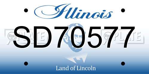 SD70577 Illinois License Plate