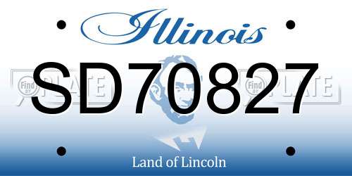 SD70827 Illinois License Plate