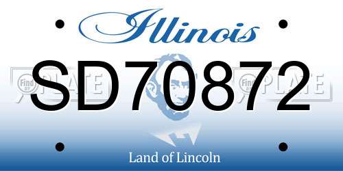 SD70872 Illinois License Plate