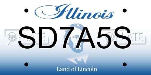 SD7A5S Illinois License Plate