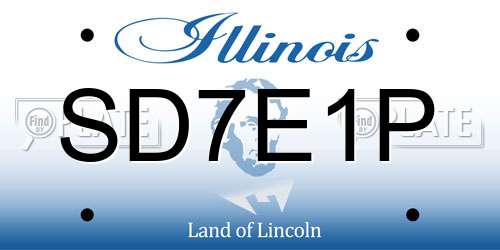 SD7E1P Illinois License Plate
