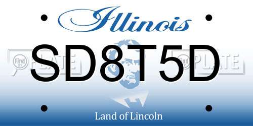 SD8T5D Illinois License Plate