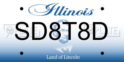 SD8T8D Illinois License Plate