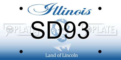 SD93 Illinois License Plate
