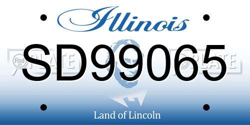 SD99065 Illinois License Plate
