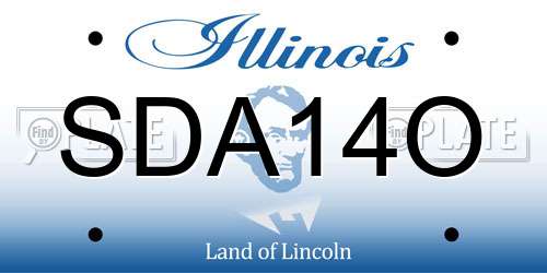 SDA14O Illinois License Plate
