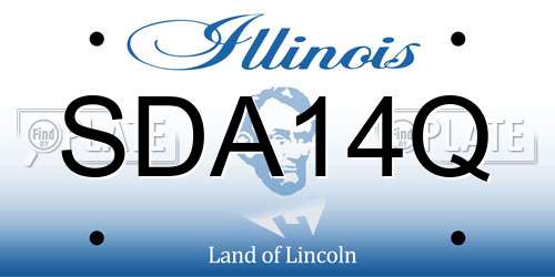 SDA14Q Illinois License Plate