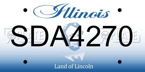 SDA4270 Illinois License Plate