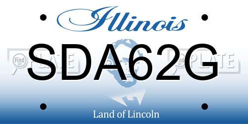 SDA62G Illinois License Plate
