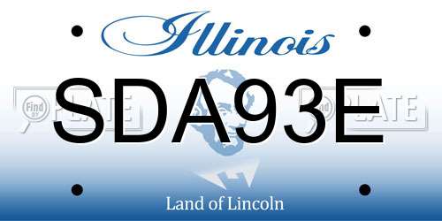 SDA93E Illinois License Plate