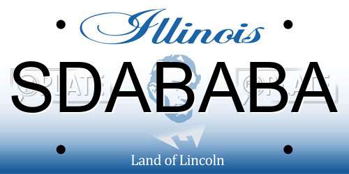 SDABABA Illinois License Plate