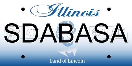 SDABASA Illinois License Plate