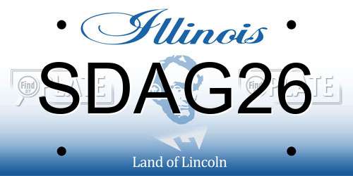 SDAG26 Illinois License Plate