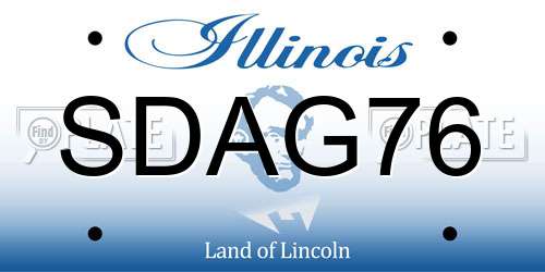 SDAG76 Illinois License Plate