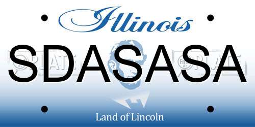 SDASASA Illinois License Plate