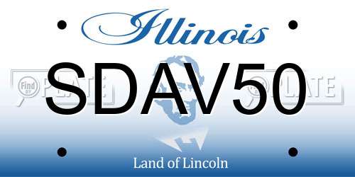 SDAV50 Illinois License Plate