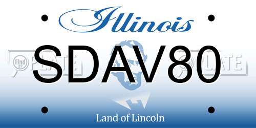 SDAV80 Illinois License Plate