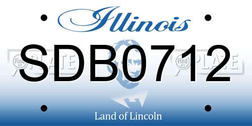 SDB0712 Illinois License Plate