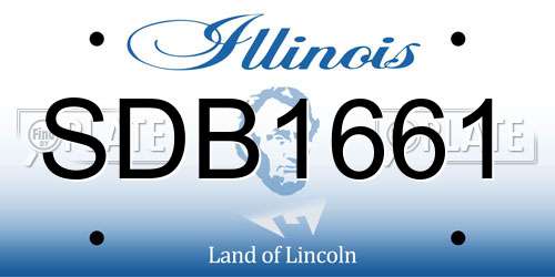 SDB1661 Illinois License Plate